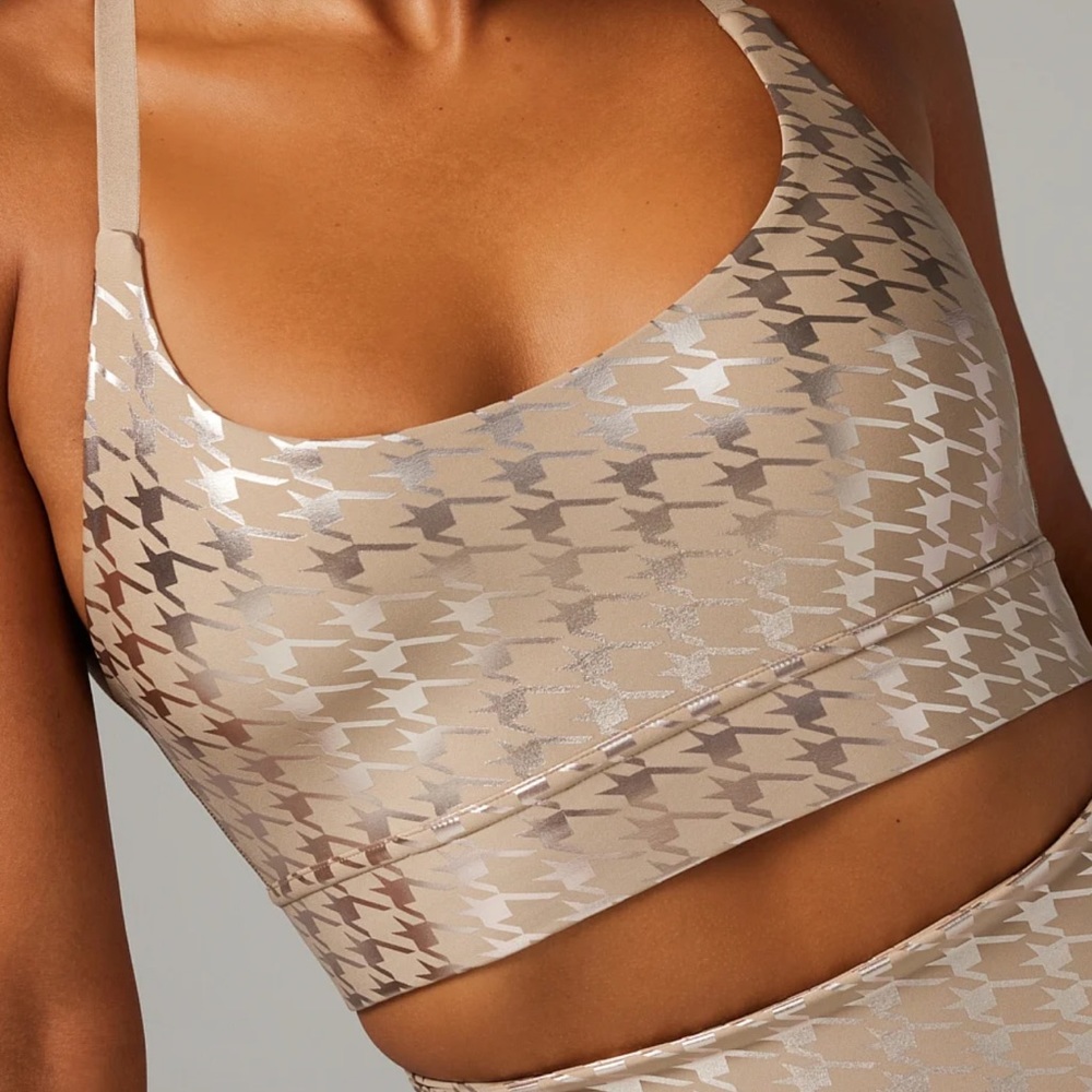 SavageXFenty Band-It Houndstooth Low-Impact Sports Bra size Medium
